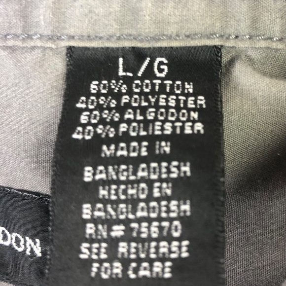 Michael Brandon black short sleeve button down shirt L - Picture 8 of 9